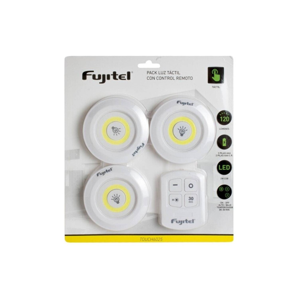 Set 3 luces led portátil control remoto